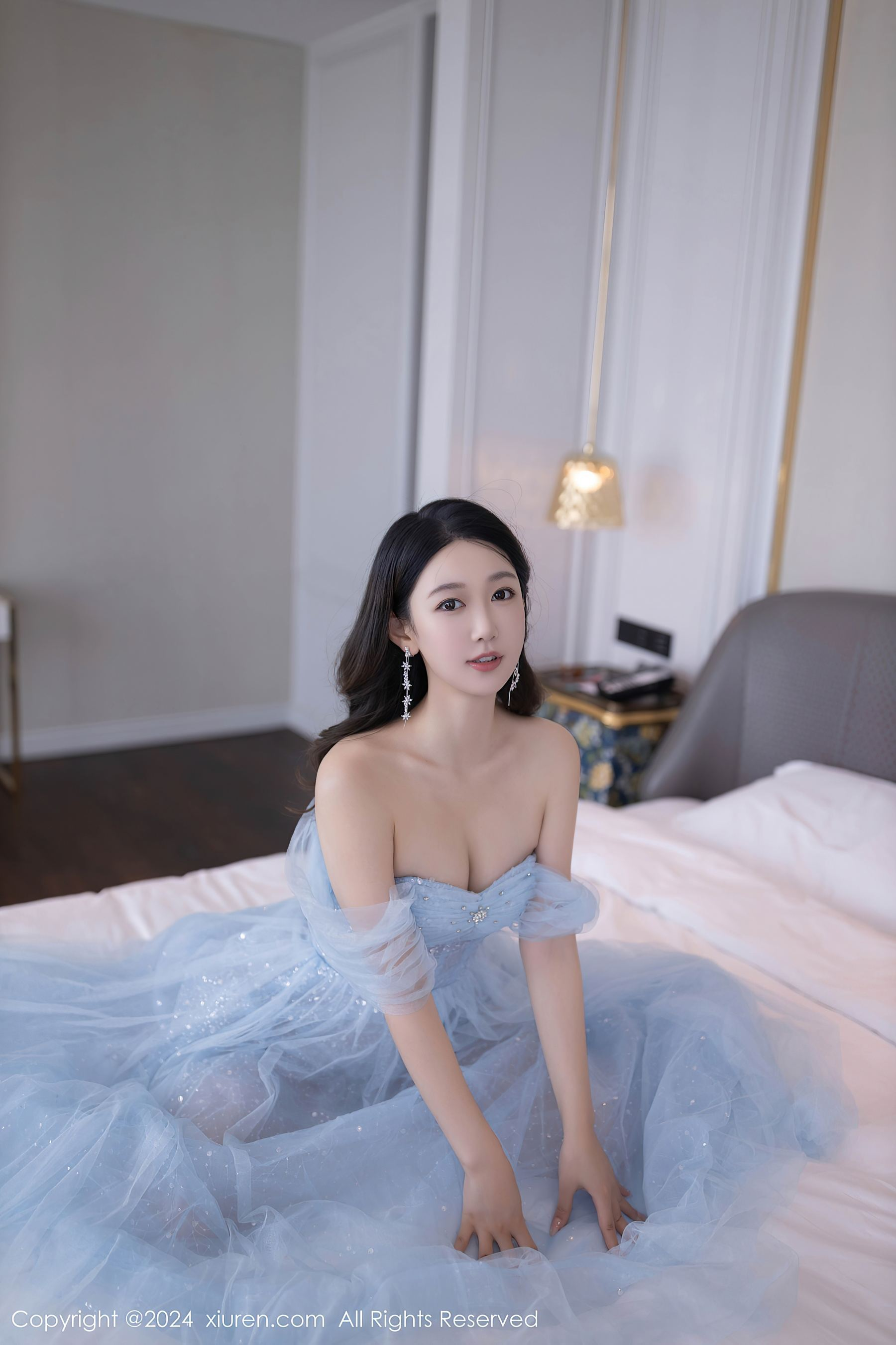 No.9538模特唐安琪性感淡蓝色薄纱礼裙露白色内衣写真82P插图2 No.9538模特唐安琪性感淡蓝色薄纱礼裙露白色内衣写真82P插图2