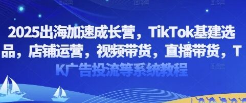2025出海加速成长营TikTok全链路实操教程开启出海盈利新模式插图 2025出海加速成长营TikTok全链路实操教程开启出海盈利新模式插图