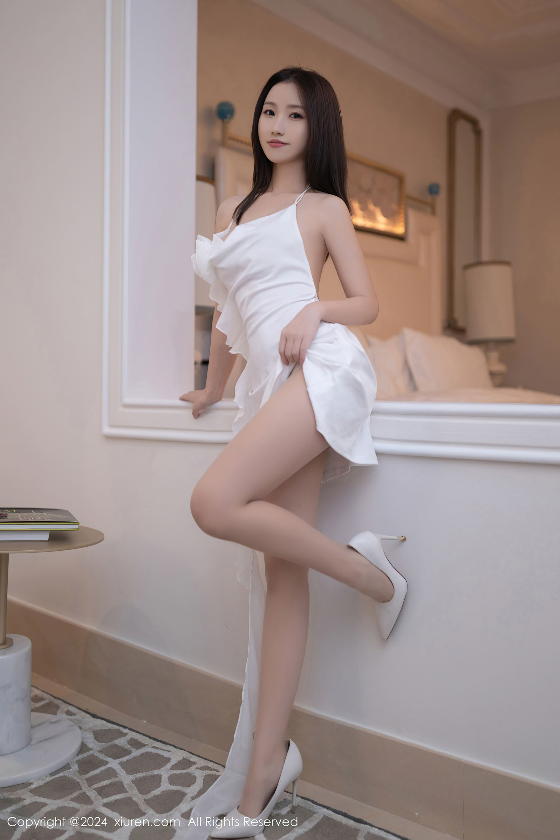 No.8616模特杏子Yada性感白色连衣短裙配开档肉丝写真83P插图2 No.8616模特杏子Yada性感白色连衣短裙配开档肉丝写真83P插图2